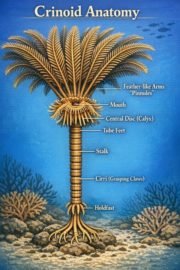 Diagram: Crinoid Anatomy